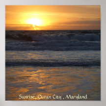 Sunrise, Ocean City , Mar... Posters