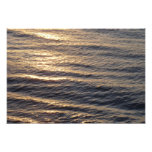 Sunrise on Ocean Waters Blue Abstract Photography Photo Print