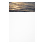 Sunrise on Ocean Waters Blue Abstract Photography Stationery