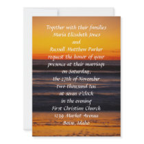 Sunrise on the Beach Wedding Announcements