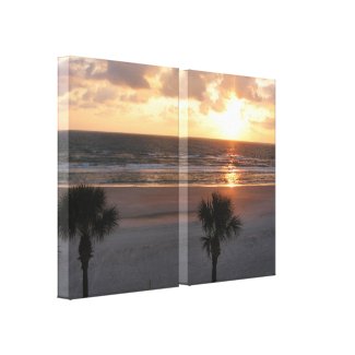 Sunrise on the Beach Wrapped Canvas wrappedcanvas