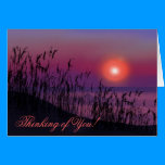 Sunrise on the Great Lakes Thinking Of You Card cards