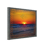 Sunrise Over Atlantic Ocean Rope Frame Stretched Canvas Prints