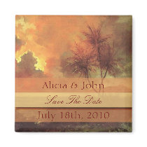Sunrise Over Diamond Head Save The Date Magnet by SolPacifico Sunrise Over Diamond Head Save The Date Magnet