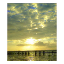 Sunrise over dock posters by Statikclothing Sunrise over dock posters