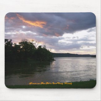 Sunrise Over River at Point Park mousepad
