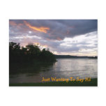 Sunrise Over River at Point Park Post Cards