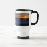 Sunrise over snow coffee mugs