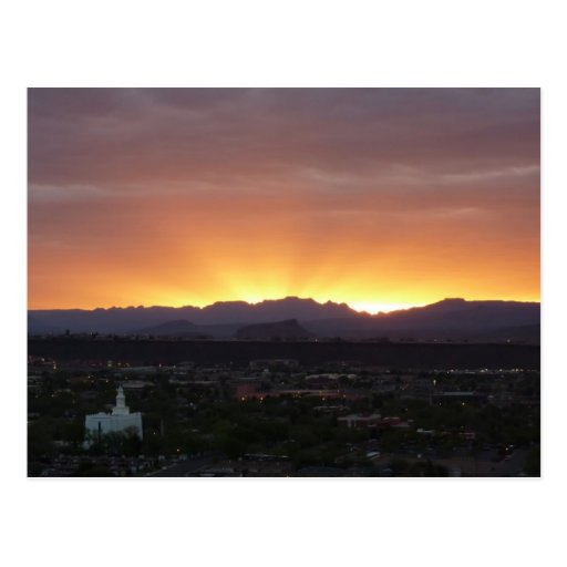 Sunrise over St. George Postcard