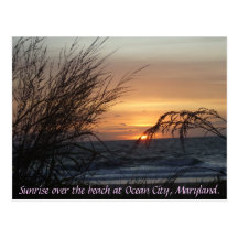 Sunrise over the beach at... postcard