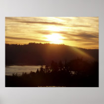 Sunrise Over the Columbia River #15 Poster