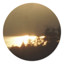 Sunrise Over the Columbia River #4 Round Stickers
