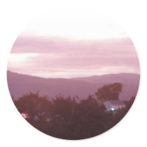 Sunrise Over the Columbia River #9 Round Sticker