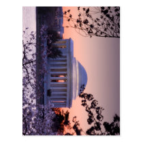 Sunrise over the Jefferson Memorial in DC postcards