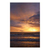 Sunrise over the sea posters