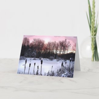 Sunrise Pond Christmas card