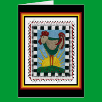 Sunrise Rooster - greeting card cards