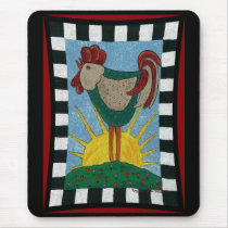Sunrise Rooster - mousepad