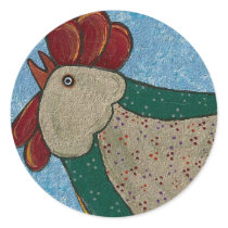 Sunrise Rooster -sticker