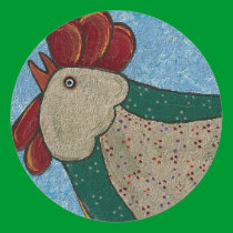 Sunrise Rooster -sticker stickers