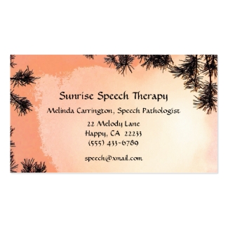 Sunrise Speech Therapy Business Card