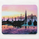 "Sunrise St. Mark's" Gondola Watercolor mousepads