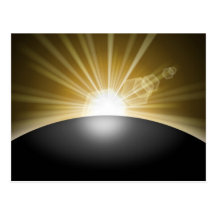 Sunrise Sunset Planet Postcard