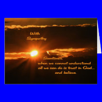 Sunrise sympathy card cards