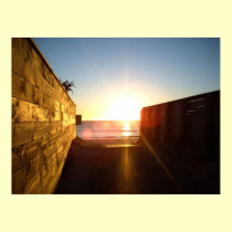 Sunrise Tairua Beach Walkway July 2010 posters