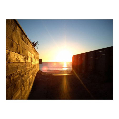 Sunrise Tairua Beach Walkway July 2010 print