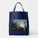 Sunrise Through Icicles Grocery Bag