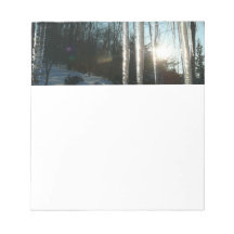 Sunrise Through Icicles Notepad