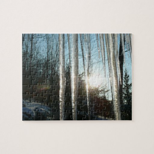 Sunrise Through Icicles Puzzle