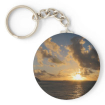 Sunrise With Clouds St. Martin keychains