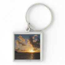 Sunrise With Clouds St. Martin keychains