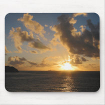 Sunrise With Clouds St. Martin mousepads
