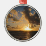 Sunrise With Clouds St. Martin Christmas Tree Ornaments
