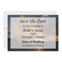 Sunrise With Clouds St. Martin Save the Date invitations