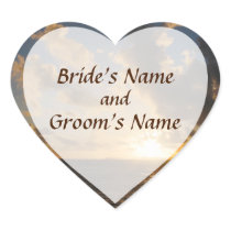 Sunrise With Clouds St. Martin Save the Date stickers