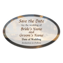 Sunrise With Clouds St. Martin Save the Date stickers
