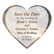 Sunrise With Clouds St. Martin Save the Date stickers