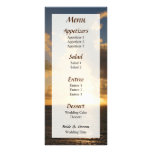 Sunrise With Clouds St. Martin Wedding Menu... Personalized Rack Card