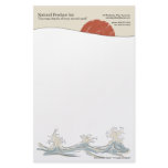 Sunrise with water splash letterhead custom stationery