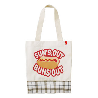 Suns Out Buns Out Zazzle HEART Tote Bag