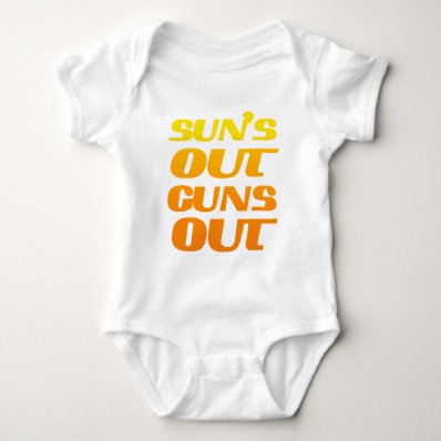 Sun&#39;s Out Guns Out Fun fitness and gym Infant Creeper
