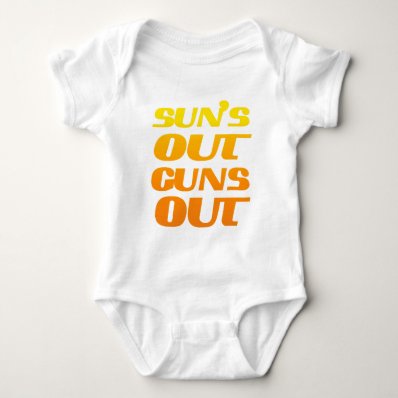 Sun&#39;s Out Guns Out Fun fitness and gym Tshirts