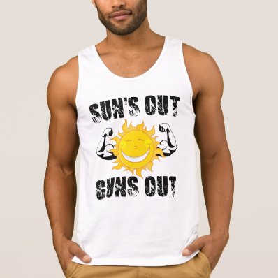 Suns Out Guns Out Summer beach Tanktops