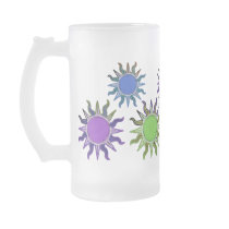 Suns tall Frosted Mug by MyOtherPlanet Suns tall Frosted Mug