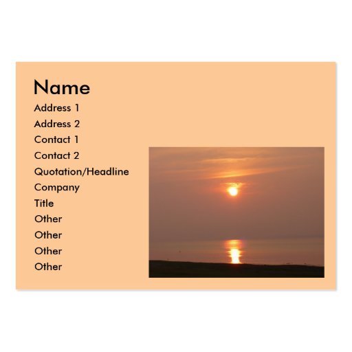 Sunset2 Business Card