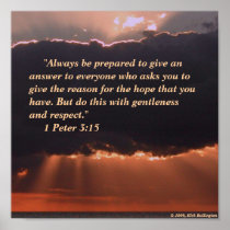 Sunset — 1 Peter 3:15 Posters